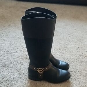 Michael Kors Finley Bransyn Black Riding Boots